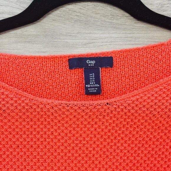 Gap Light Sweater Crewneck Rave Heart Neon Size Small - Picture 2 of 3